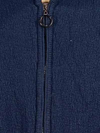 Betty & Co Damen Strickjacke Kapuze Gr. 40/L Blau Baumwolle Hoodie