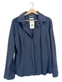 Columbia Damen Bluse Outdoor Langarm Hemd Polyester Blau Gr. 40/L 1
