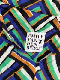 Emily van den Bergh Damen Bluse Gr. 36/S Mehrfarbig Geometrisch 5