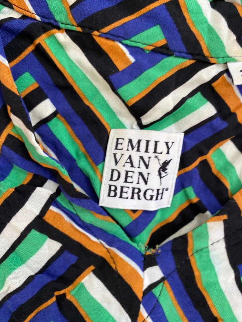 Emily van den Bergh Damen Bluse Gr. 36/S Mehrfarbig Geometrisch 5