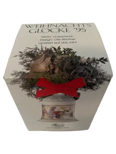Hutschenreuther Weihnachtsglocke 1995 Lappland Ole Winther Porzellan