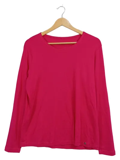 Olsen Damen Langarmshirt Gr. L Pink Basic Baumwolle Shirt Longsleeve