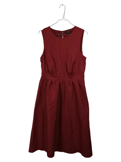 Esprit Damen Businesskleid Gr. 40 Rot Elegant Ärmellos Baumwolle