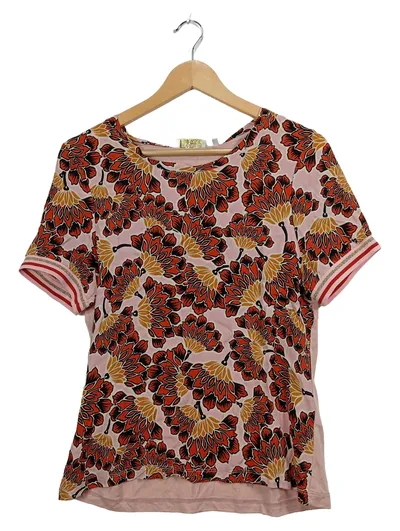 Rich&Royal T-Shirt Blumenmuster Damen Viskose Kurzarm Gr. 36 S