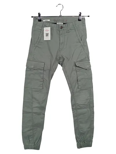 Jack & Jones Herren Cargo Hose Tapered W27/L30 Oliv Baumwolle