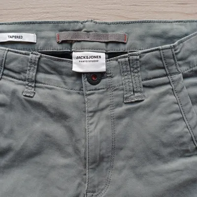 Jack & Jones Herren Cargo Hose Tapered W27/L30 Oliv Baumwolle