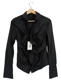 Marc Cain Damen Bluse Langarm Rüschen Schwarz Gr. 34/XS Elegant 1