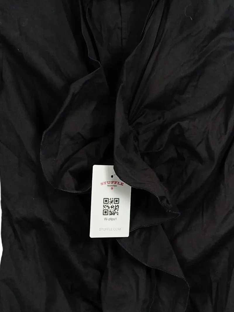 Marc Cain Damen Bluse Langarm Rüschen Schwarz Gr. 34/XS Elegant 2