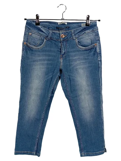 Garcia Jeans Damen Capri Jeans 3/4 Hose Blau Gr. 38 W29 Regular Fit