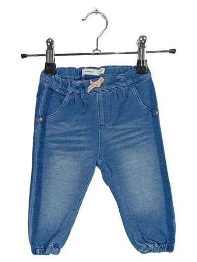 NAME IT Baby Jeans Jogginghose Gr. 68 Blau Baumwolle Gummibund