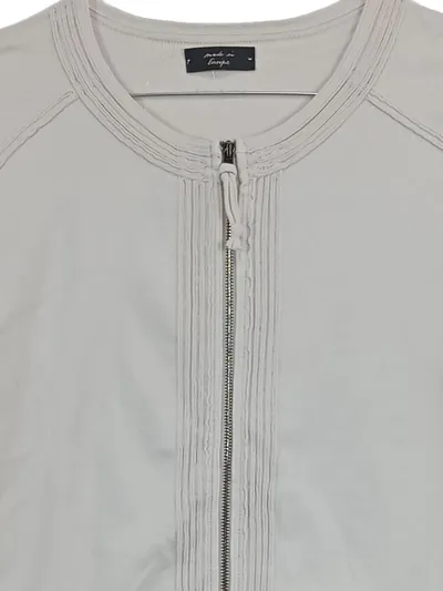 Marc Cain Damen Strickjacke Reißverschluss Beige Gr. L 40 Baumwolle