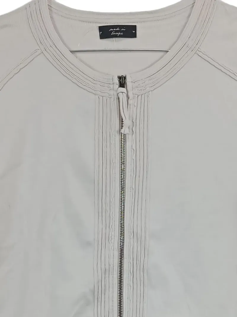 Marc Cain Damen Strickjacke Reißverschluss Beige Gr. L 40 Baumwolle 2