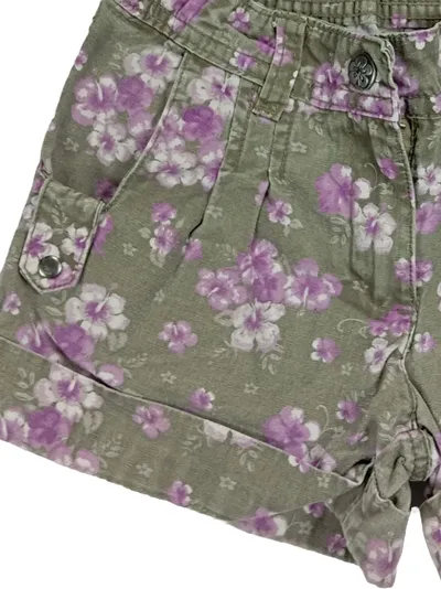 OKAY Kinder Shorts Baumwolle Blumenmuster Gr. 128 Freizeit Casual Mehrfarbig