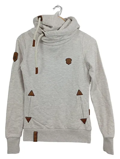 Naketano Damen Hoodie Kapuzenpullover Beige Meliert Gr. XS