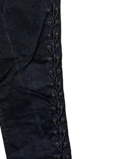 Topshop Moto Jamie Jeans Damen W30 38 Schwarz Schnürung Skinny