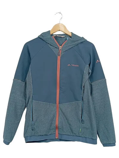 VAUDE Damen Fleecejacke Kapuze Outdoor Petrol Gr. S 38
