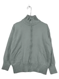 Casa Blanca Strickjacke Damen Gr. 42 Grün Reißverschluss Baumwolle 3