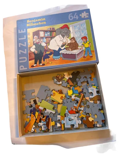 Benjamin Blümchen Puzzle 64 Teile Kinderpuzzle Elefant Tierarzt Otto