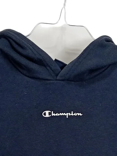 Champion Kapuzenpullover Kinder Gr. 138/140 Blau Logo-Band Hoodie