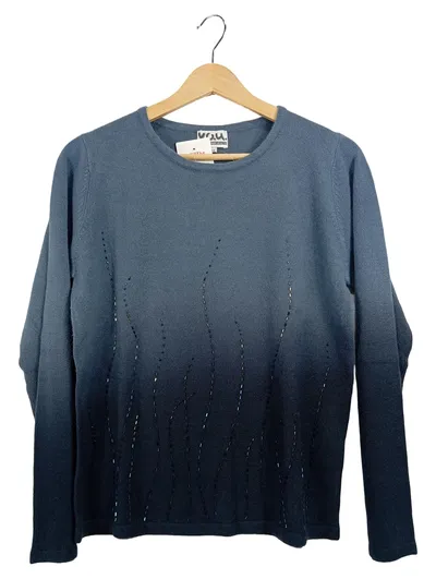 y.o.u. young order unlimited Damen Pullover Gr. 38/M Blau Casual Pailletten