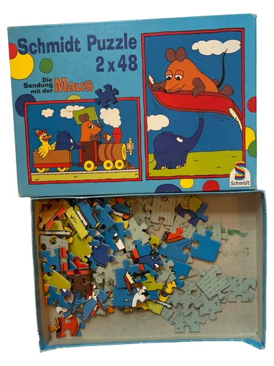 Schmidt Puzzle Die Sendung mit der Maus 2x48 Teile Kinderpuzzle