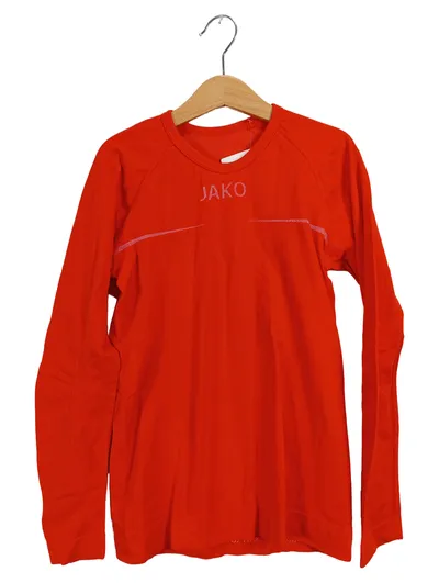 JAKO Langarmshirt Kinder Sportshirt Funktionsshirt Gr. 140/152 Rot Training