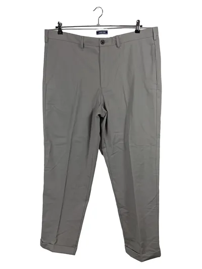 LANDS' END Herren Chino Stoffhose Grau Gr. 52 W40 Baumwolle