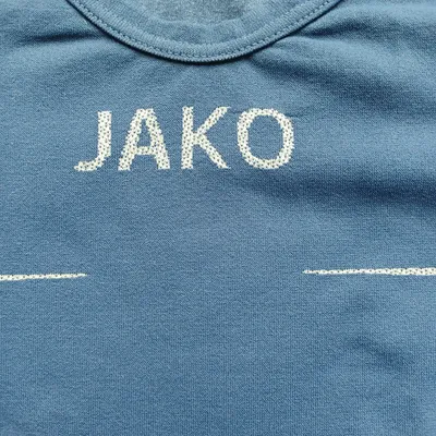 JAKO Langarmshirt Kinder Sportshirt Logo Print Blau Gr. 152 Polyamid
