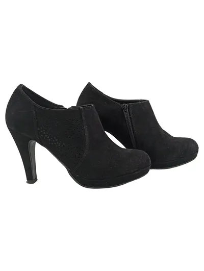 Jane Klain Damen Stiefeletten Schwarz Gr. 38 High Heels Ankle Boots