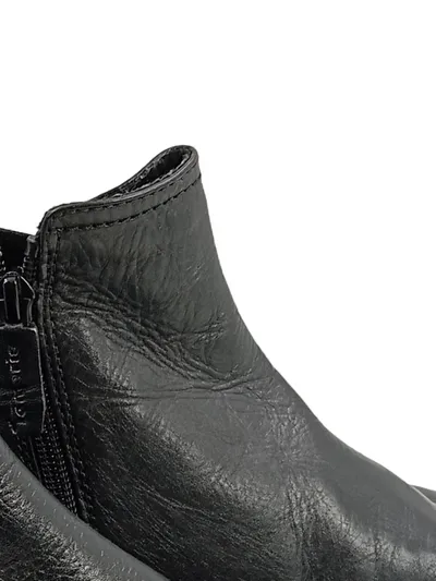Tamaris Damen Chelsea Boots Stiefelette Schwarz Leder Gr. 38 Plateau