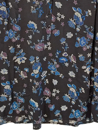s.Oliver Damen Bluse 3/4-Arm Blumenmuster Schleife Schwarz L