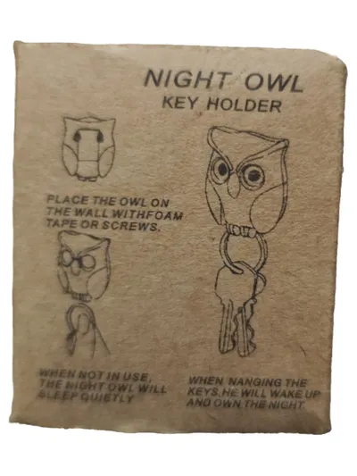 Night Owl Schlüsselbrett Eulen Design Schlüsselhalter Wandmontage 6x4 cm