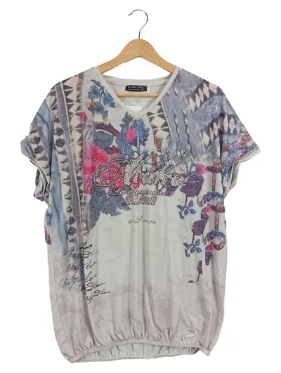 BLIND DATE Damen T-Shirt Gr. 38;M Mehrfarbig Modern Blumenmuster