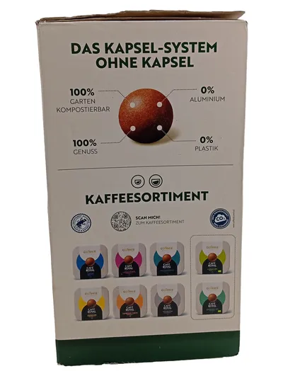 CoffeeB Globe Kaffeemaschine Schwarz 19 Bar Kapsellos Kompostierbar
