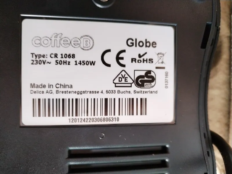 CoffeeB Globe Kaffeemaschine Schwarz 19 Bar Kapsellos Kompostierbar 5