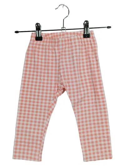 NAME IT Mädchen Leggings kariert Orange Weiß Gr. 86 Bio-Baumwolle