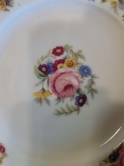 Rosenthal Platzteller Klassisch Weiß 15 cm Keramik Blumenmuster Festlich