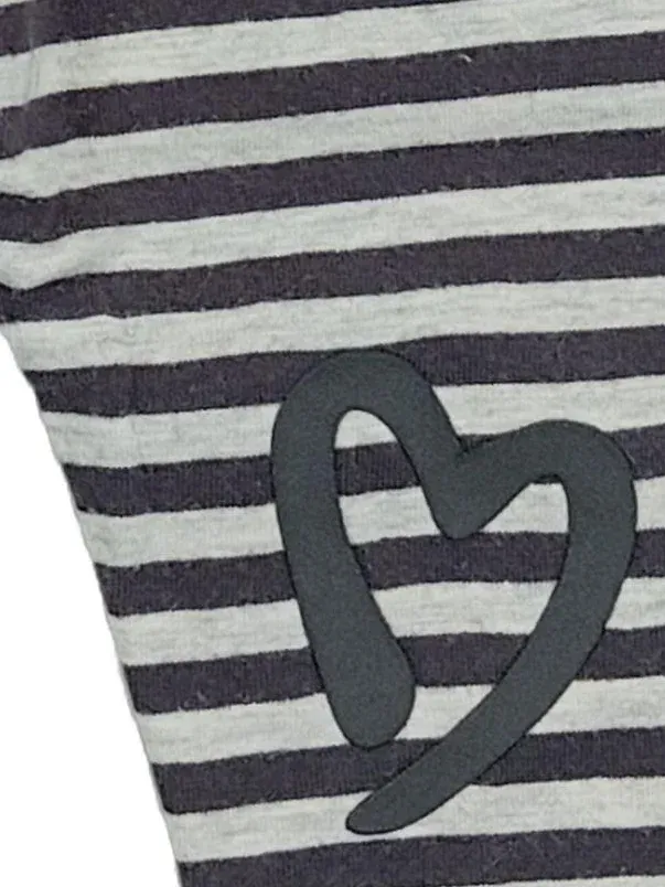Feetje Mini Miss Leggings Baby Mädchen Gr. 68 Gestreift Herz Grau 3