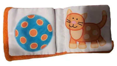 Ravensburger Stoffbuch Baby Katze Ball Fühlbuch Babybuch Orange 12cm