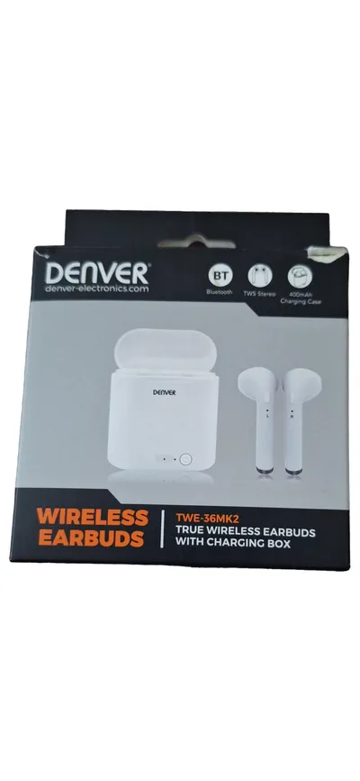 Denver TWE-36MK2 In-Ear Kopfhörer Bluetooth Wireless Earbuds Weiß