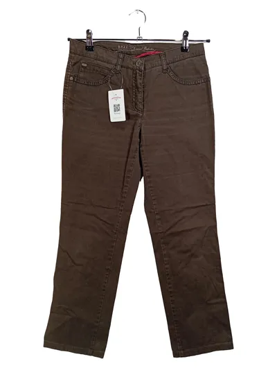BRAX Damen Jeans Regular Fit Braun Gr. 36 W28 Baumwolle Casual