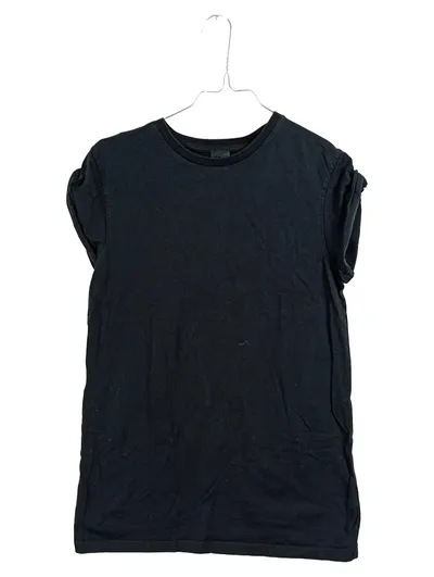 ASOS Damen T-Shirt Schwarz Basic Gr. 34/XS Baumwolle Kurzarm