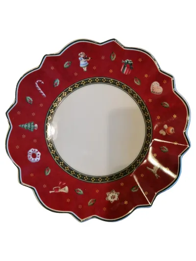 Villeroy & Boch Kuchenteller Engel Porzellan Rot Weihnachtsteller 18 cm