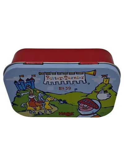 HABA Ritter Turnier Kartenspiel Kinder Mittelalter Strategie Reisespiel Dose