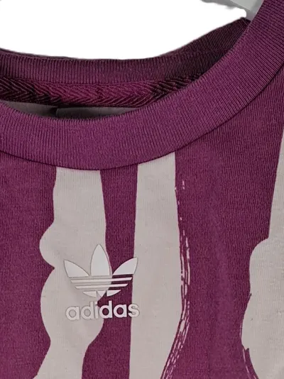 Adidas x Thebe Magugu Damen Crop Top Sport Shirt Gr. 32/XXS Lila