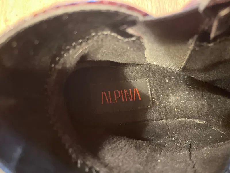 ALPINA Damen Stiefeletten Gr. 39 Bordeaux Leder Schlangenmuster Absatz 4
