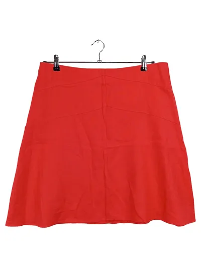 Maison 123 Damen A-Linienrock Gr. 42/XL Rot Leinen Sommer