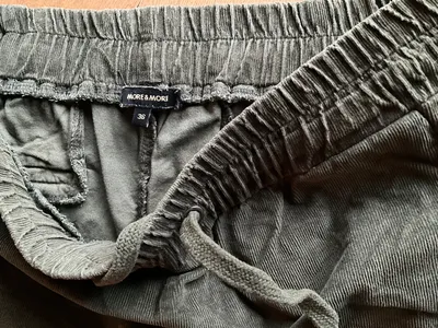 MORE & MORE Cordhose Damen Gr. 36 Oliv Jogger Cord Casual
