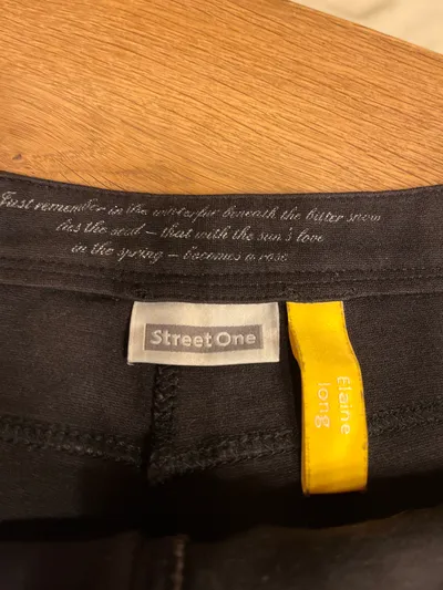 Street One Damen Stoffhose Schwarz Gr. 38 Slim Fit Casual Hose