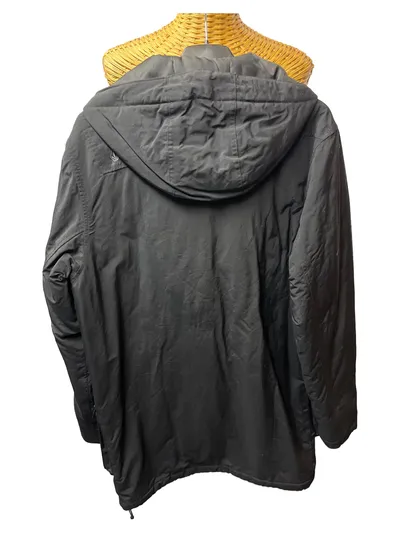 Volcom Herren Jacke Parka Outdoor Mantel Gr. S 46 Schwarz Kapuze Nylon